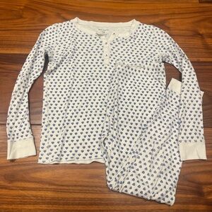 Kids size 12 Roller Rabbit blue heart pajamas.